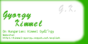 gyorgy kimmel business card